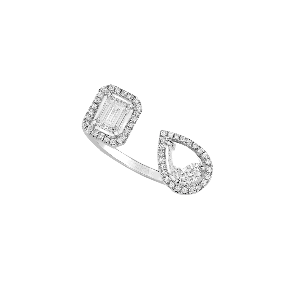 White Gold Diamond Ring My Twin Toi & Moi 0.25ct x2
