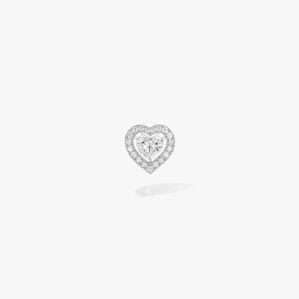 Puce d'Oreille Joy cœur 0,15ct Boucles d'oreilles Diamant Or Blanc