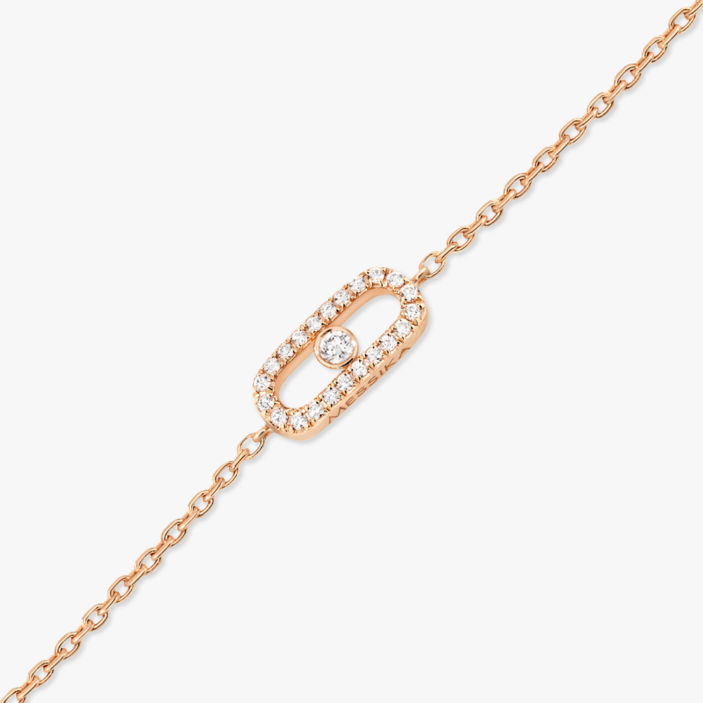 Pink Gold Diamond Bracelet Messika CARE(S) Pavé Bracelet