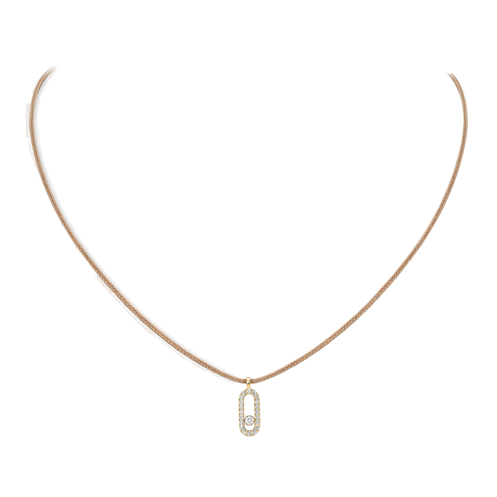 Cordon Messika CARE(S) Beige Pavé Collier Diamant Or Jaune