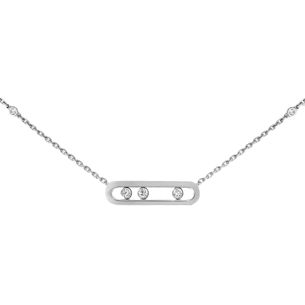 White Gold Diamond Necklace Baby Move