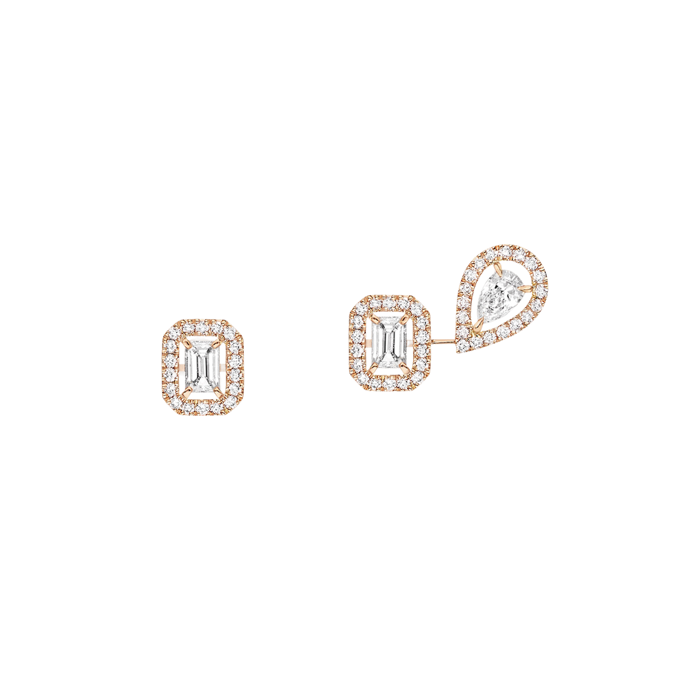 Ohrringe Diamant Roségold My Twin 1+2 0,10ct x3