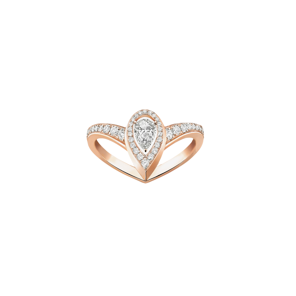 Fiery 0,10 kt Ring Diamant Roségold