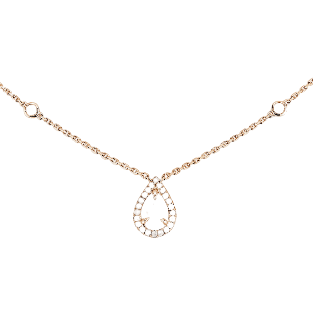 Collier Diamant Or Rose Joy Diamant Poire 0,25ct