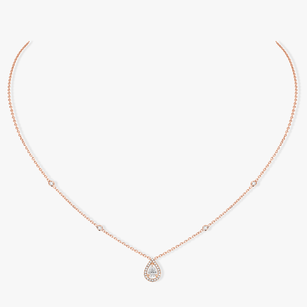 Collier Diamant Or Rose Joy Diamant Poire 0,25ct