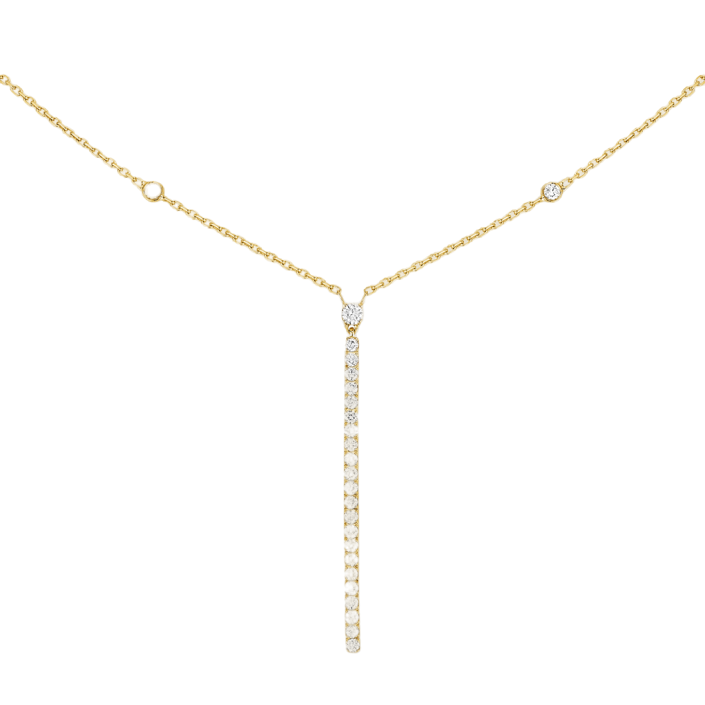 Kette Diamant Gelbgold Gatsby Barrette Verticale