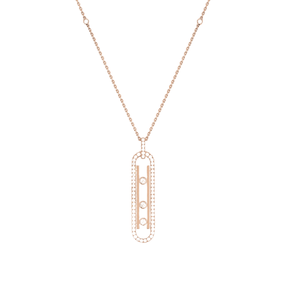 Pink Gold Diamond Necklace Move 10th SM Necklace