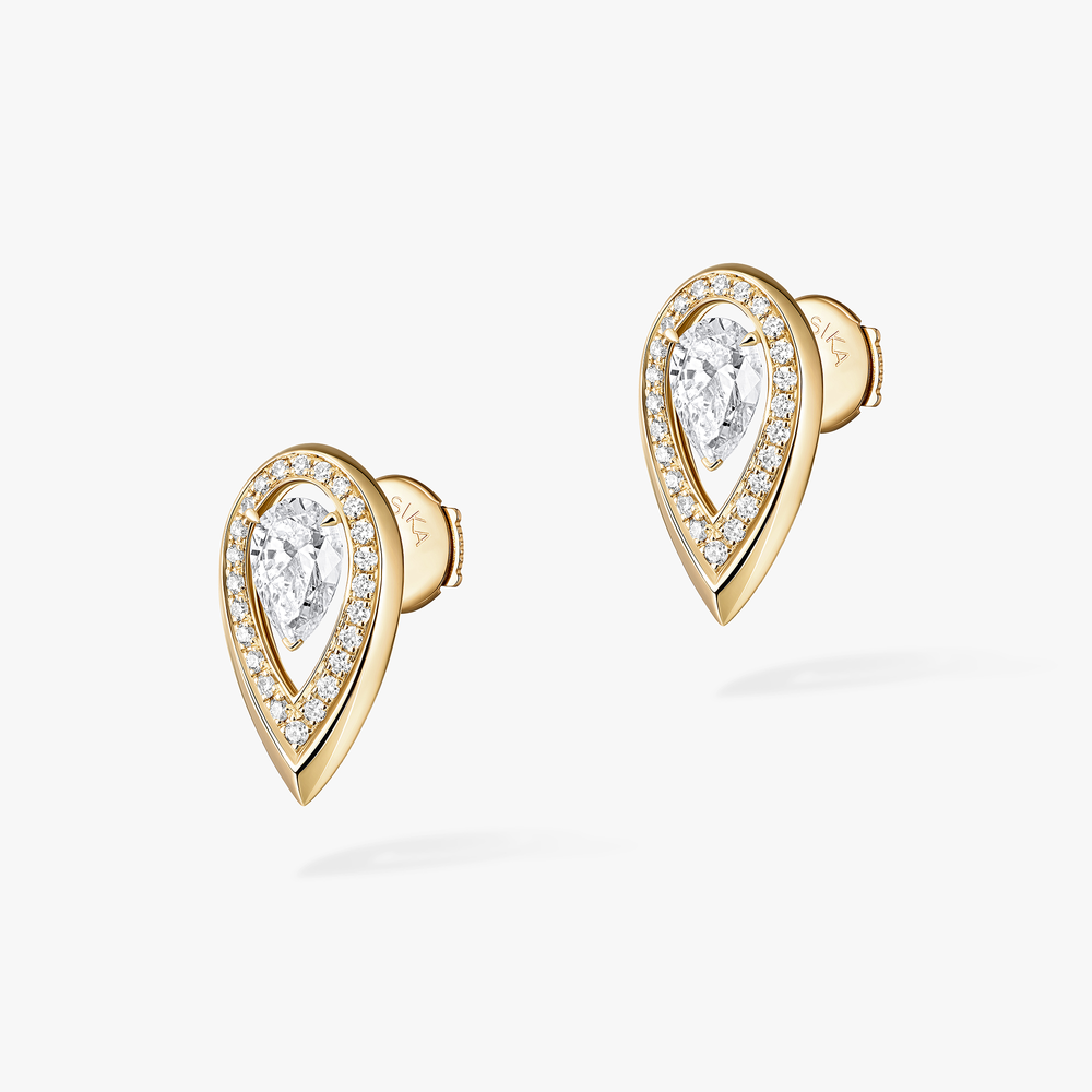 Boucles d'oreilles Diamant Or Jaune Fiery 0,25ct