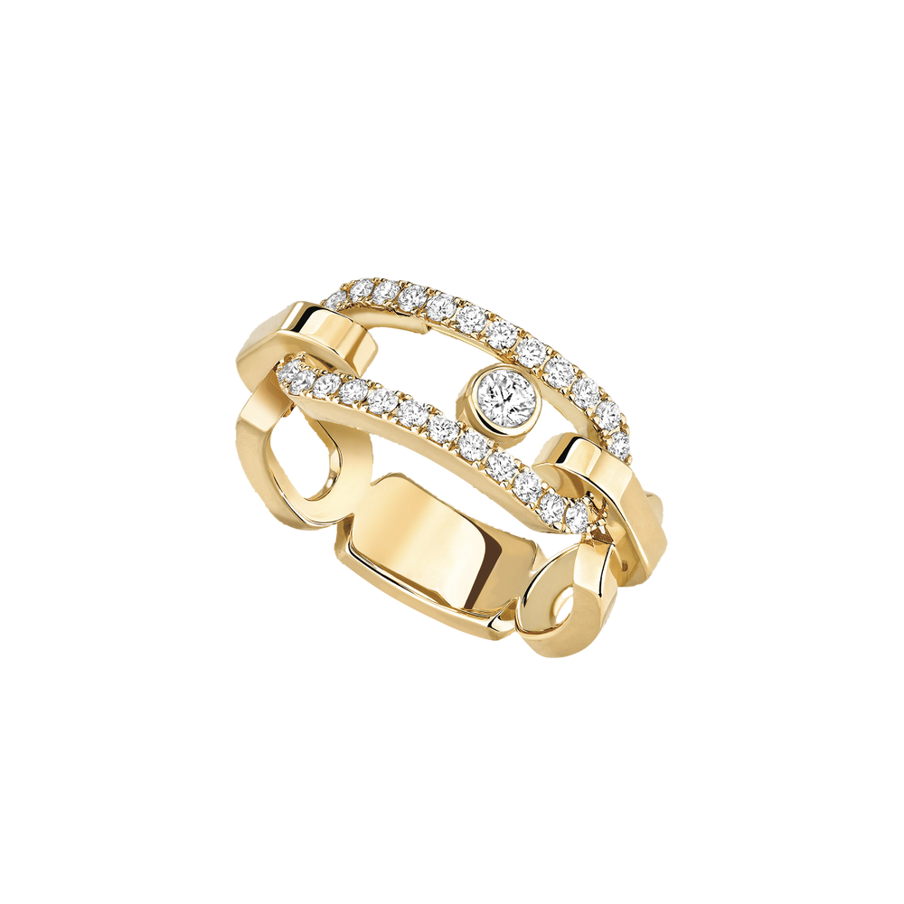 Yellow Gold Diamond Ring Move Link